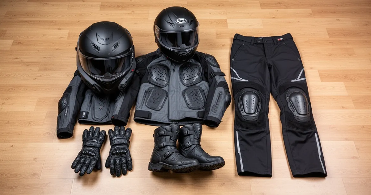 Kompletny zestaw stroju motocyklowego
