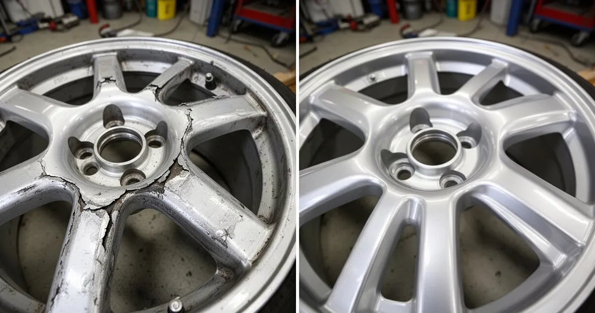 Odnowiona felga aluminiowa po renowacji