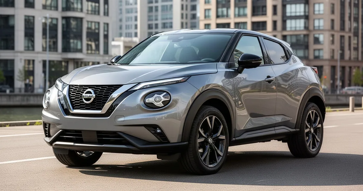 Nissan Juke II z przodu w miejskiej scenerii