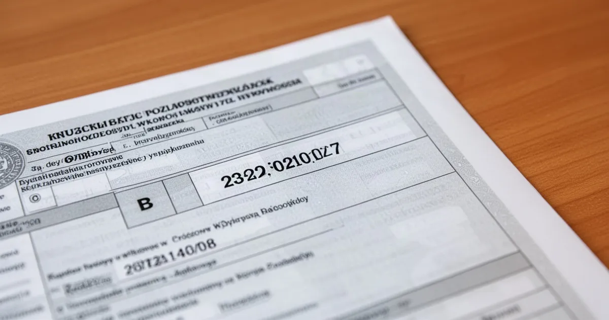 Dowód rejestracyjny z widocznym polem B zawierającym datę pierwszej rejestracji